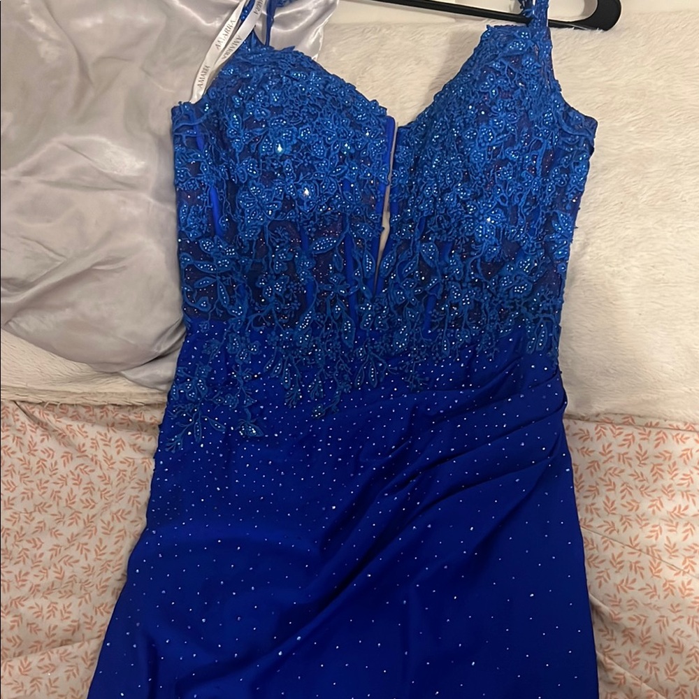 Elegant Blue Mini Dress